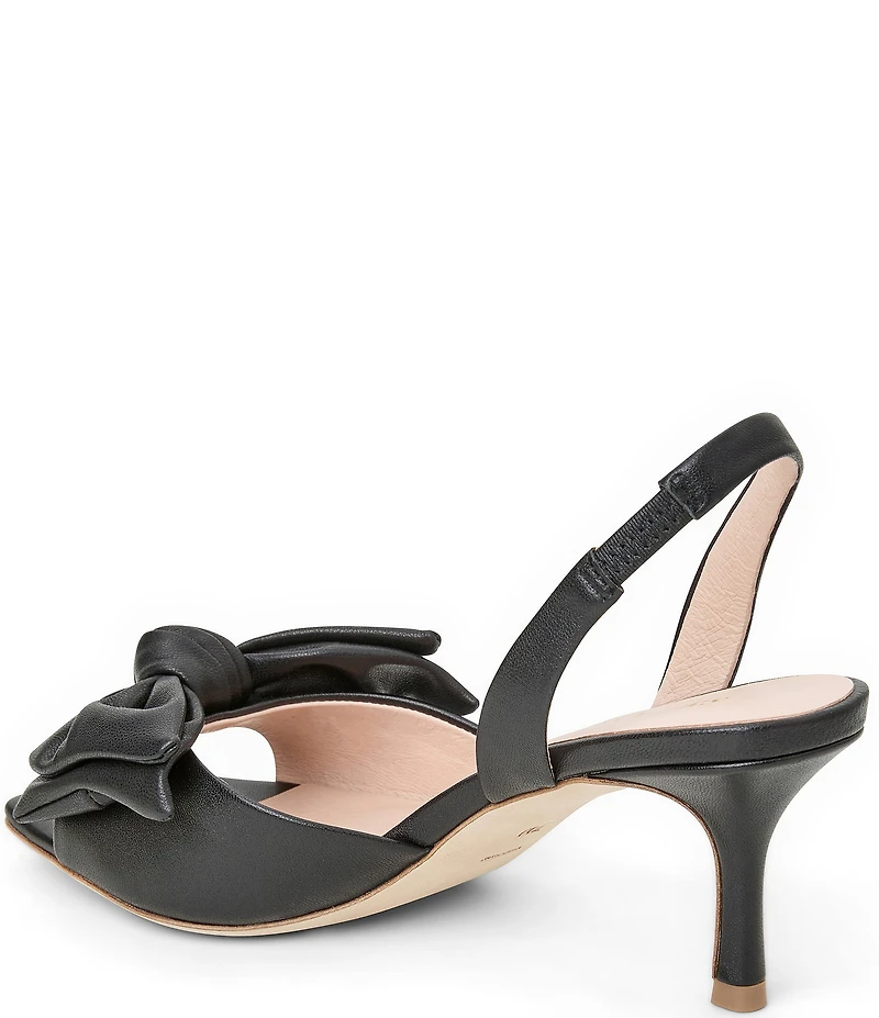 Jack Rogers Eloise Leather Bow Slingback Dress Sandals