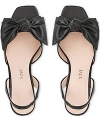 Jack Rogers Eloise Leather Bow Slingback Dress Sandals