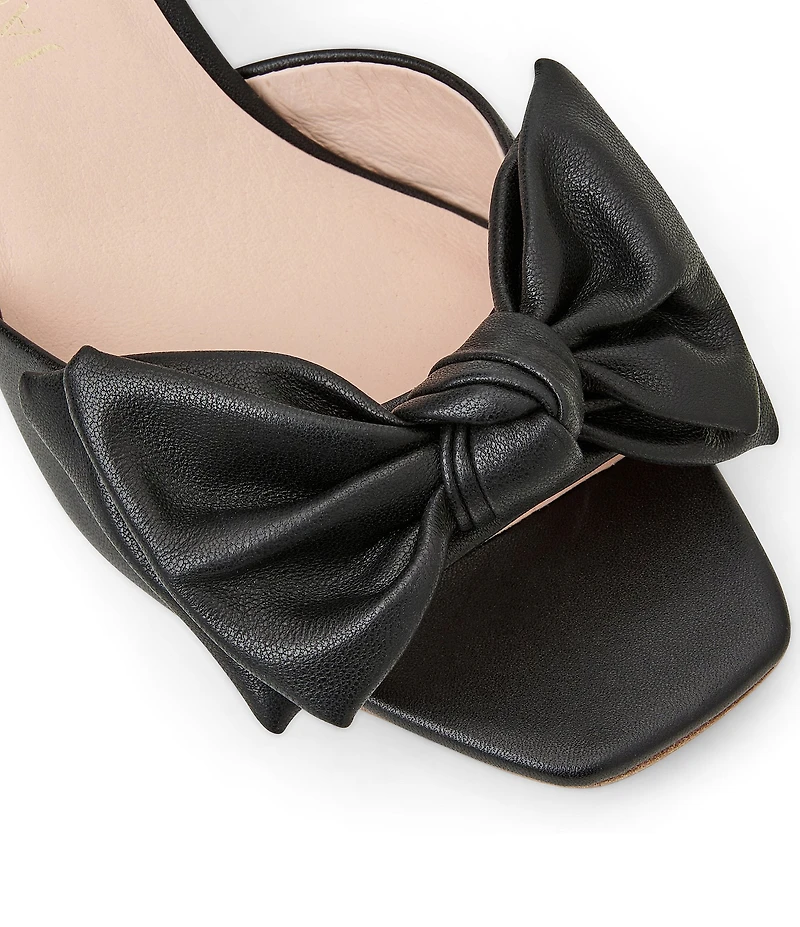 Jack Rogers Eloise Leather Bow Slingback Dress Sandals