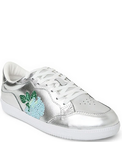 Jack Rogers Hydrangea Leather Lace Up Sneakers