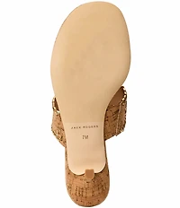 Jack Rogers Jacks Cork Kitten Heel Thong Sandals