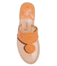 Jack Rogers Jacks Leather Flat Thong Sandals