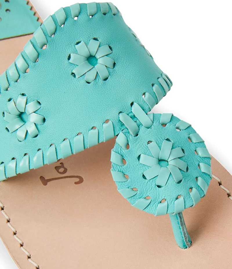 Jack Rogers Jacks Leather Flat Thong Sandals