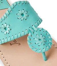 Jack Rogers Jacks Leather Flat Thong Sandals