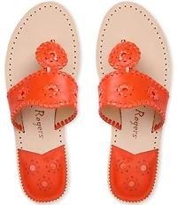 Jack Rogers Jacks Leather Flat Thong Sandals