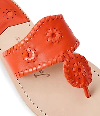 Jack Rogers Jacks Leather Flat Thong Sandals