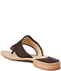 Jack Rogers Jacks Leather Flat Thong Sandals