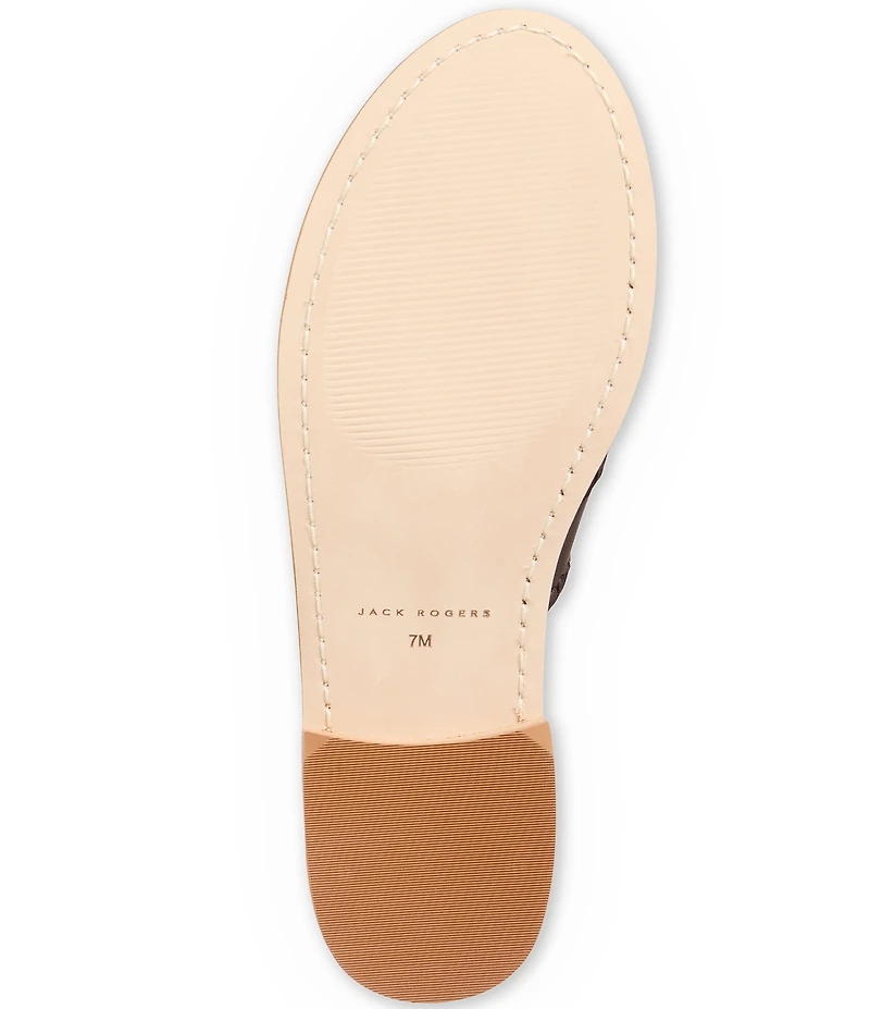 Jack Rogers Jacks Leather Flat Thong Sandals