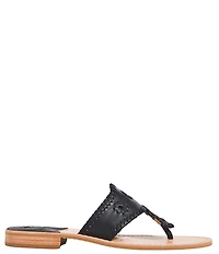 Jack Rogers Jacks Leather Flat Thong Sandals