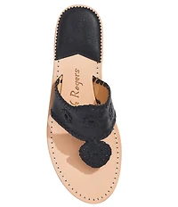 Jack Rogers Jacks Leather Flat Thong Sandals