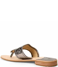 Jack Rogers Jacks Leather Woven Detail Thong Sandals