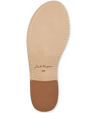 Jack Rogers Jacks Metallic Leather Flat Thong Sandals