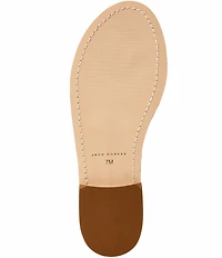 Jack Rogers Jacks Toile Print Leather Flat Thong Sandals