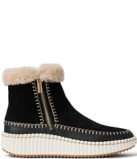 Jack Rogers Janetta Suede Faux Fur Lined Platform Sneaker Booties