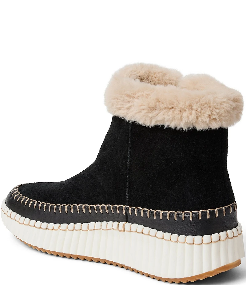 Jack Rogers Janetta Suede Faux Fur Lined Platform Sneaker Booties