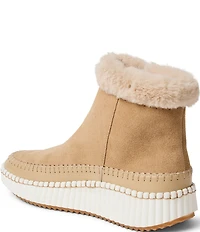 Jack Rogers Janetta Suede Faux Fur Lined Platform Sneaker Booties