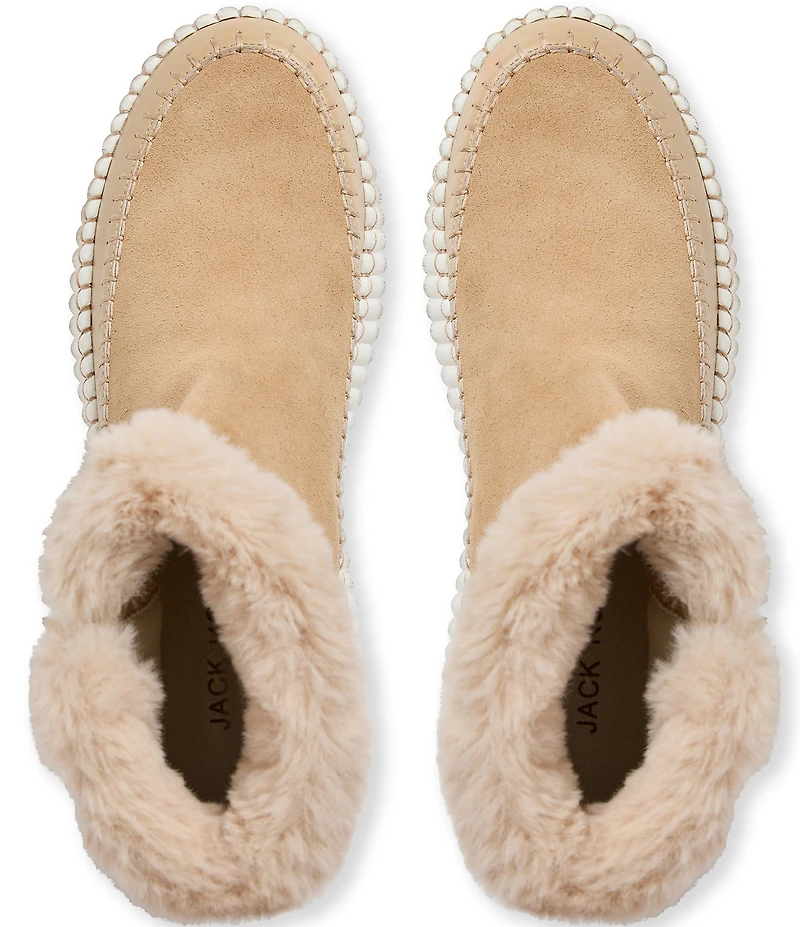 Jack Rogers Janetta Suede Faux Fur Lined Platform Sneaker Booties