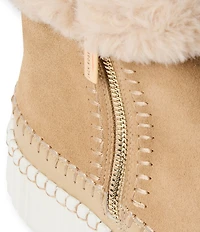 Jack Rogers Janetta Suede Faux Fur Lined Platform Sneaker Booties