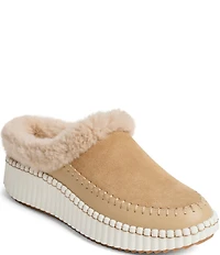 Jack Rogers Jolie Suede Faux Fur Lined Slip On Sneakers