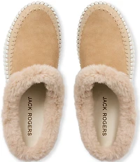 Jack Rogers Jolie Suede Faux Fur Lined Slip On Sneakers