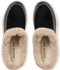 Jack Rogers Jolie Suede Faux Fur Lined Slip On Sneakers