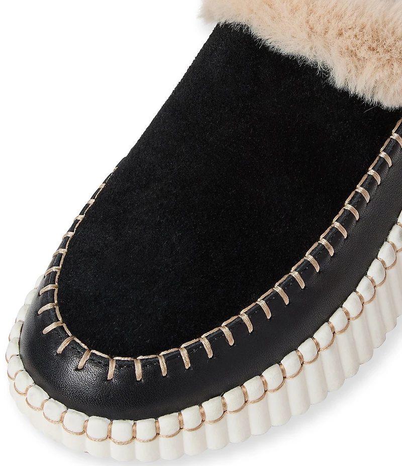 Jack Rogers Jolie Suede Faux Fur Lined Slip On Sneakers