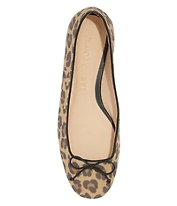 Jack Rogers Kenlyn Ballet Leopard Print Suede Bow Flats