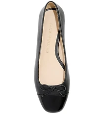 Jack Rogers Kenlyn Leather Bow Detail Patent Cap Toe Ballet Flats