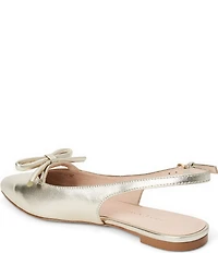 Jack Rogers Lennox Leather Bow Slingback Flats