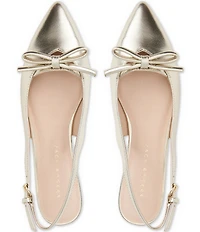 Jack Rogers Lennox Leather Bow Slingback Flats
