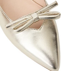 Jack Rogers Lennox Leather Bow Slingback Flats