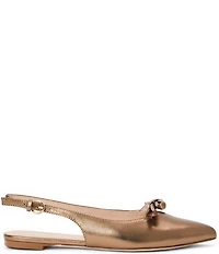 Jack Rogers Lennox Leather Bow Slingback Flats