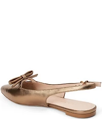 Jack Rogers Lennox Leather Bow Slingback Flats