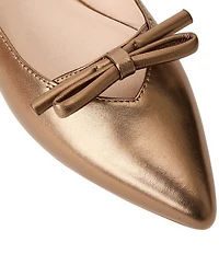 Jack Rogers Lennox Leather Bow Slingback Flats