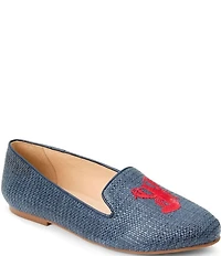 Jack Rogers Lobster Raffia Loafers