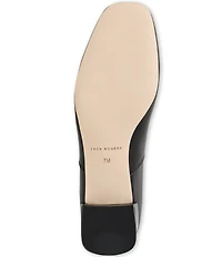 Jack Rogers Maddy Leather Block Heel Bow Pumps