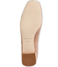 Jack Rogers Maddy Leather Block Heel Bow Pumps