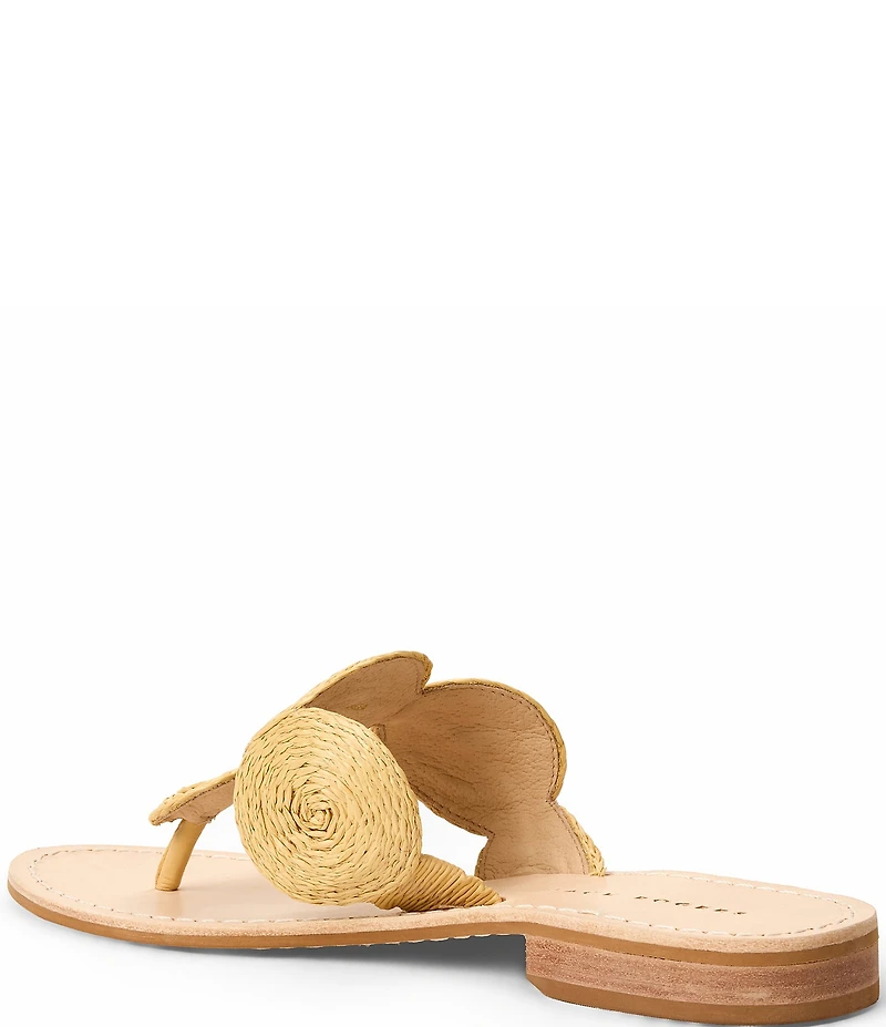 Jack Rogers Margo Straw Flat Thong Sandals