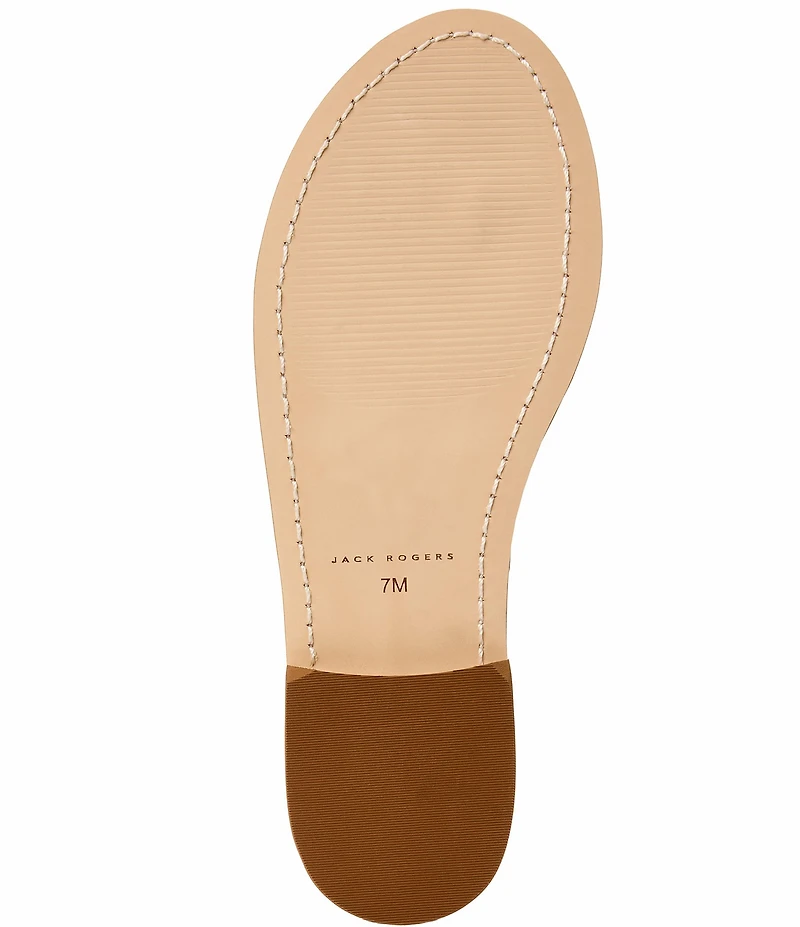 Jack Rogers Margo Straw Flat Thong Sandals