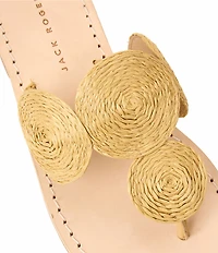Jack Rogers Margo Straw Flat Thong Sandals