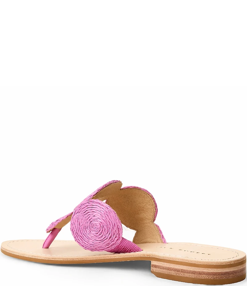 Jack Rogers Margo Straw Flat Thong Sandals