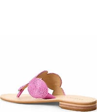 Jack Rogers Margo Straw Flat Thong Sandals
