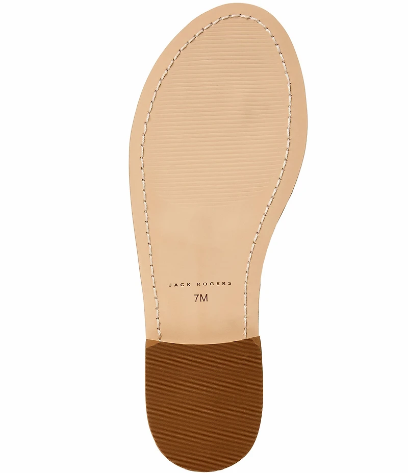 Jack Rogers Margo Straw Flat Thong Sandals