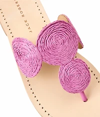 Jack Rogers Margo Straw Flat Thong Sandals