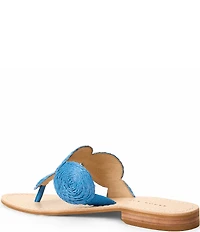 Jack Rogers Margo Straw Flat Thong Sandals