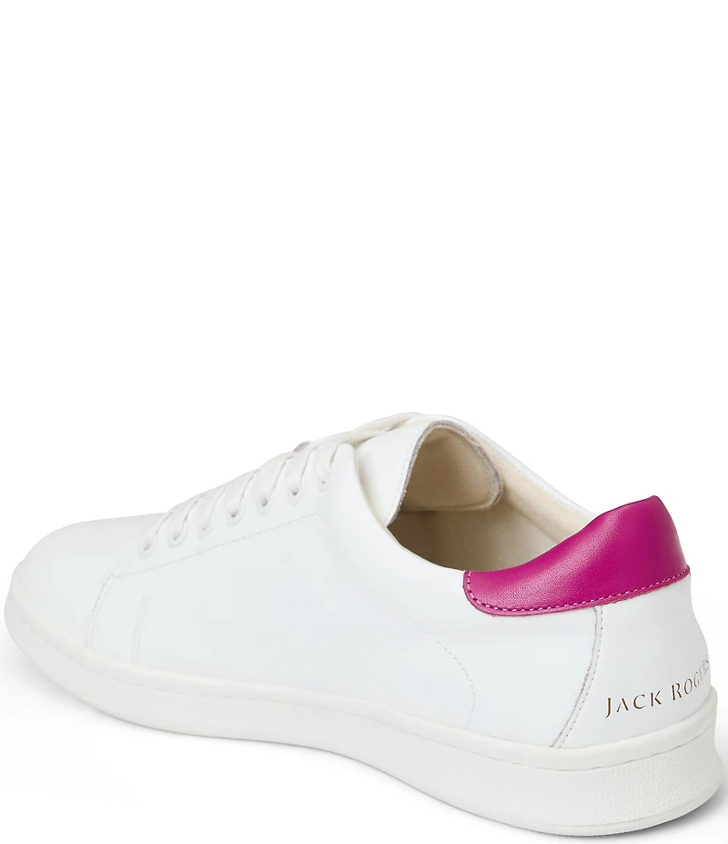 Jack Rogers Marina Water Resistant Leather Lace Up Sneakers