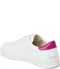 Jack Rogers Marina Water Resistant Leather Lace Up Sneakers