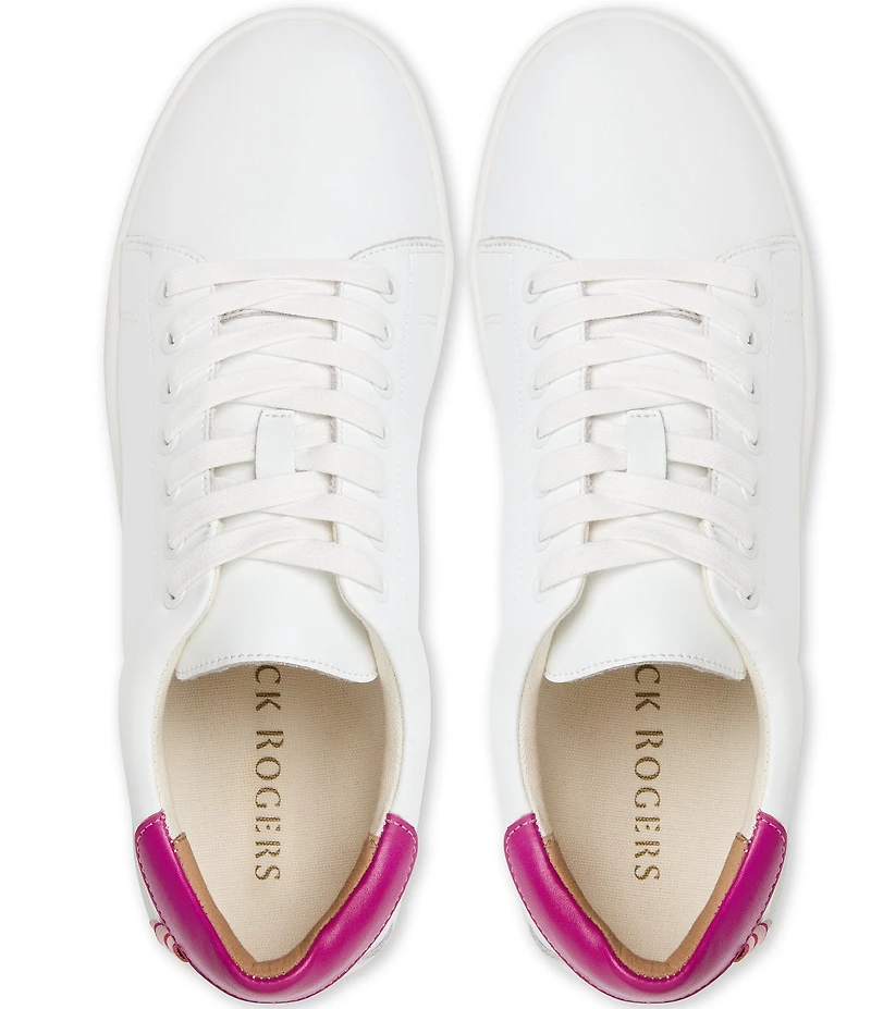 Jack Rogers Marina Water Resistant Leather Lace Up Sneakers