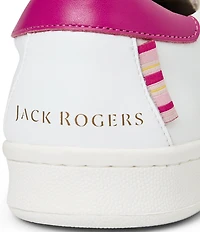 Jack Rogers Marina Water Resistant Leather Lace Up Sneakers