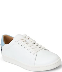 Jack Rogers Marina Water Resistant Leather Lace Up Sneakers
